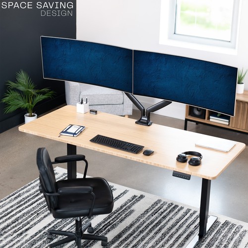 VIVO Dual Ultrawide 40" Monitor Desk Mount with Pneumatic Spring Arms - Picture 7 of 8