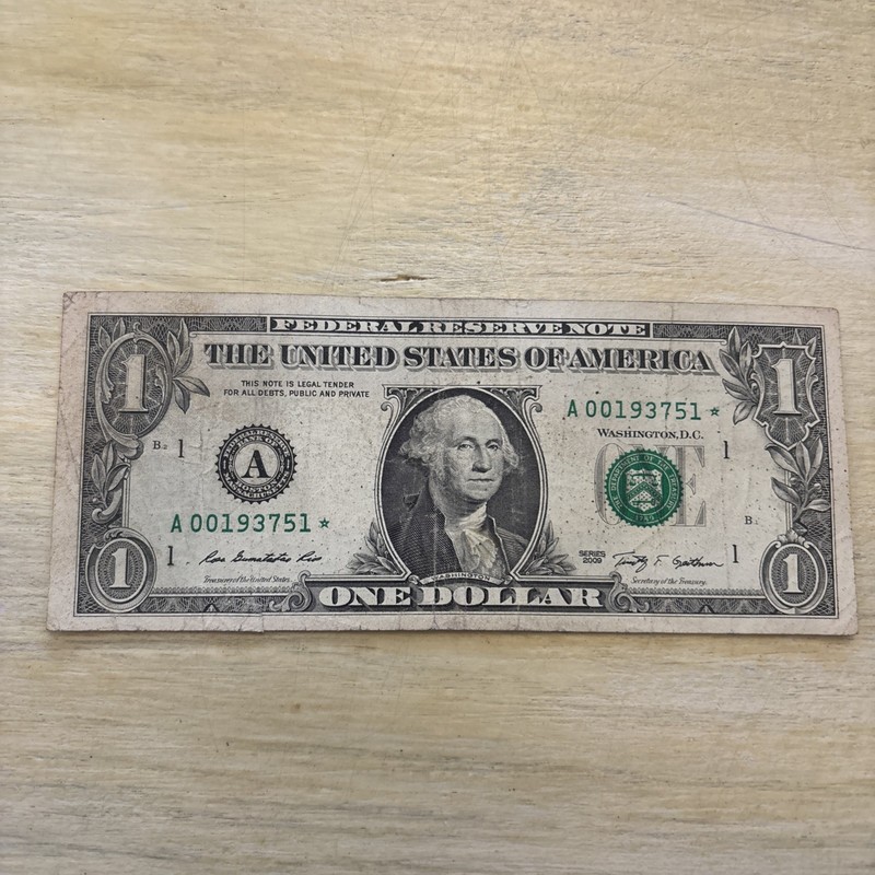  Birthday, Anniversary Note 🌟Star Note🌟 1/5/37 Fancy Serial Number A00193751 