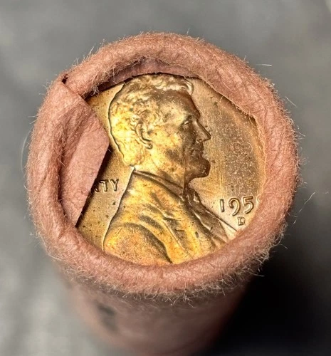 1958 D BU LINCOLN WHEAT CENT ROLL OBW Unopened FNB OF CHICAGO.Estate Roll