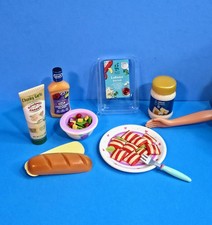 MATTEL BARBIE FOOD ALFREDO LOBSTER RAVIOLI SALAD KITCHEN LITTLES ACCESSORIES