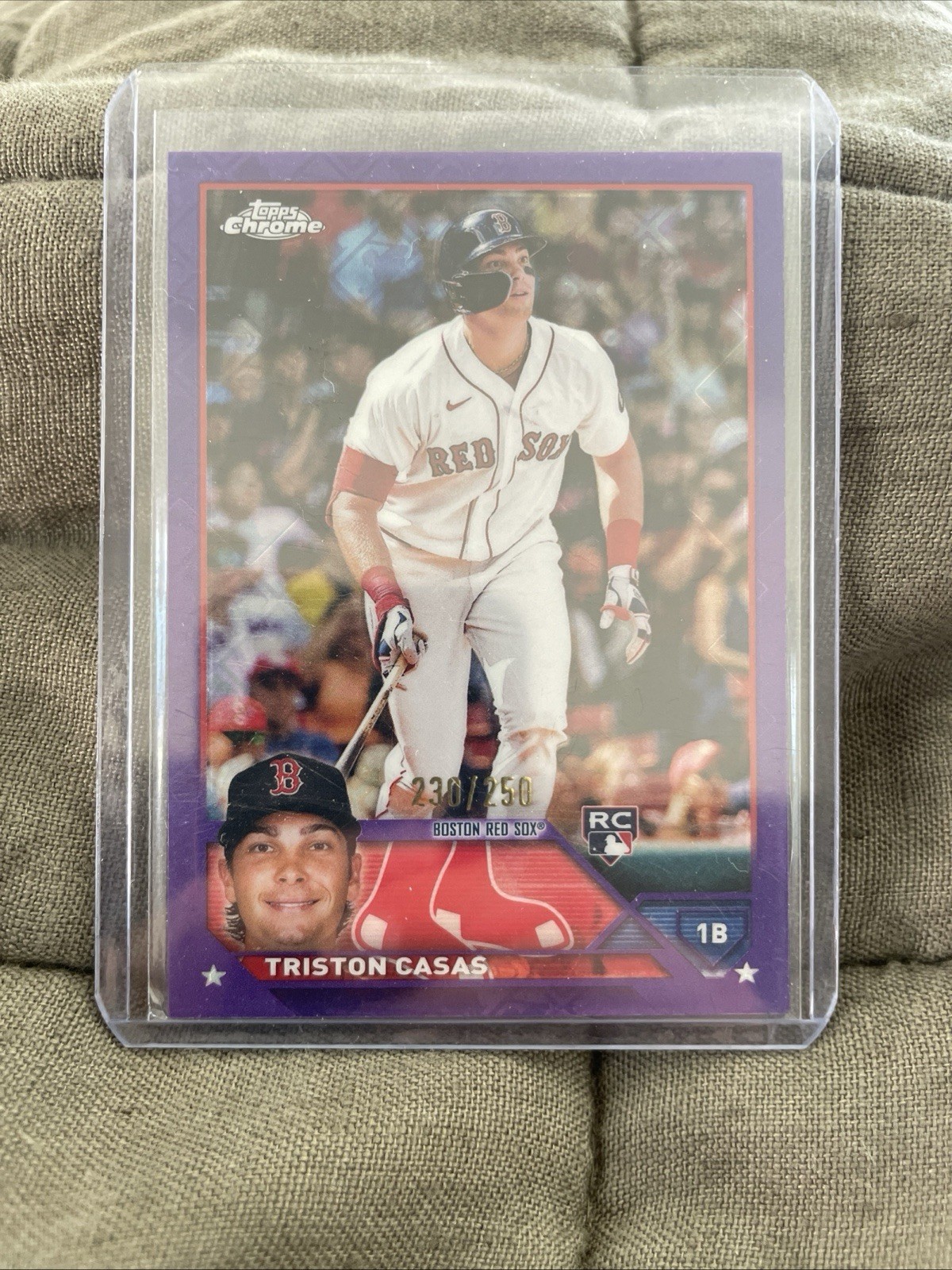 2023 Topps Chrome Logofractor Purple Triston Casas #174 Red Sox RC /250