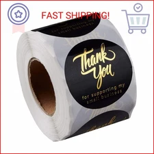 500 Thank You Stickers 2" Thank You Stickers for Small Business, Self-Adhesive &