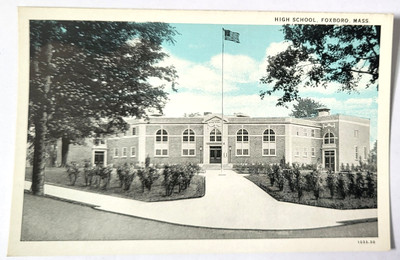 VTG 1930 PC FOXBORO MA PC High School Teich Archives MINT