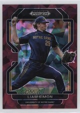 2022 Panini Prizm Draft Picks Burgundy Cracked Ice 21/23 Liam Simon #PDP166 10k8