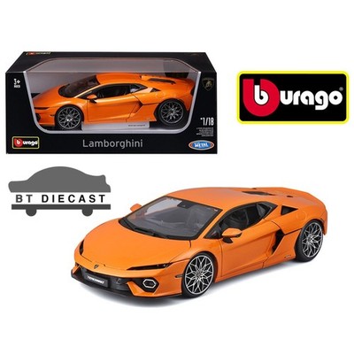 BBURAGO LAMBORGHINI TEMERARIO 1/18 DIECAST MODEL CAR ORANGE 18