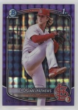 2025 Bowman Chrome Prospects Purple Geometric Refractor /250 Quinn Mathews 1n9r