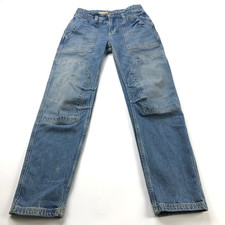 Pilcro The Wanderer Double Knee 25 Fits 28W 29L Mid Rise Denim Jeans Blue MINT
