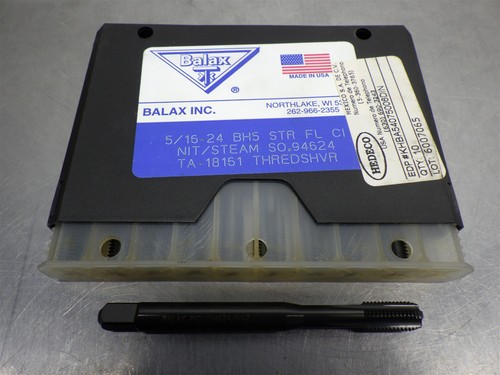 10 NEU! Balax 5/16-24 BH5 4F HSS gerade Nutengewindebohrer | TA-18161