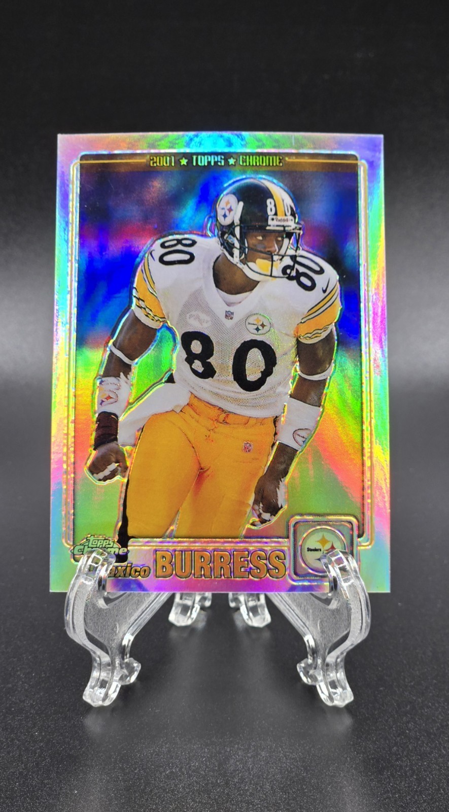 Plaxico Burress 2001 Topps Chrome Refractor /999 #182 | Pittsburgh Steelers