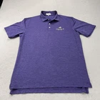 TCU Horned Frogs Polo Shirt Mens Large Purple Peter Millar Summer Comfort NCAA