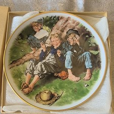 Norman Rockwell Tom Sawyer Collector Plate Limited Edition Porcelain Bavaria 19…