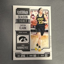 2024 Panini Caitlin Clark Contenders Season Ticket #CC1 Iowa Hawkeyes Fever