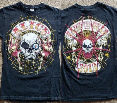 Alice Cooper Raise the Dead 2013 Concert Tour Band T-shirt 2 sided tee NH25296