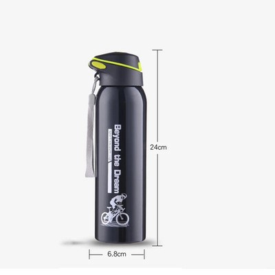 Doppelwandige Edelstahl Fahrrad Wasserflasche Thermobecher isoliert