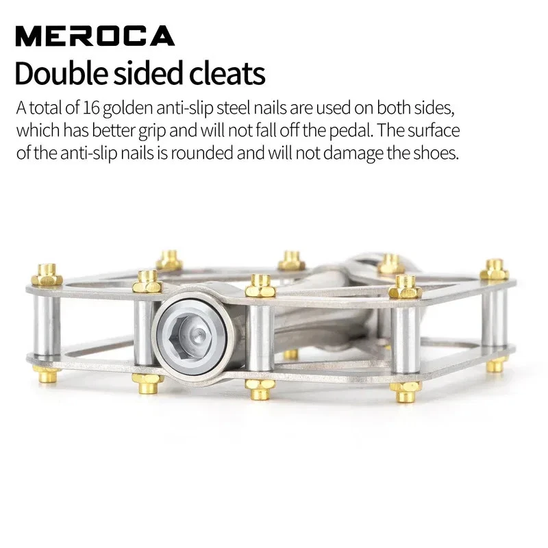 Ultralight Titanium Alloy Pedals Quick Release MTB 3 Bearings Anti-slip Pedals - Image 4 of 4