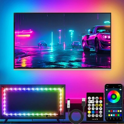LED Streifen 5m RGB TV Hintergrundbeleuchtung Bluetooth App Musik Sync USB
