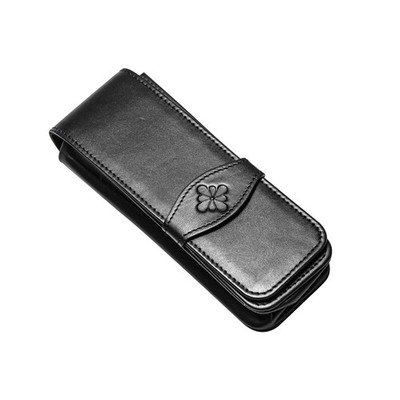 Diplomat D41000003 Leather Triple Pen Case - Black 1 count (Pack of 1)