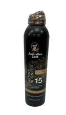 Australian Gold Instant Bronzer Continuous Spray Sunscreen SPF15 (6oz /170g) NEW