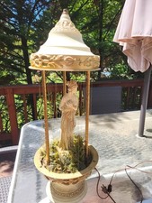 Vintage MCM Hanging Goddess Oil Rain Lamp