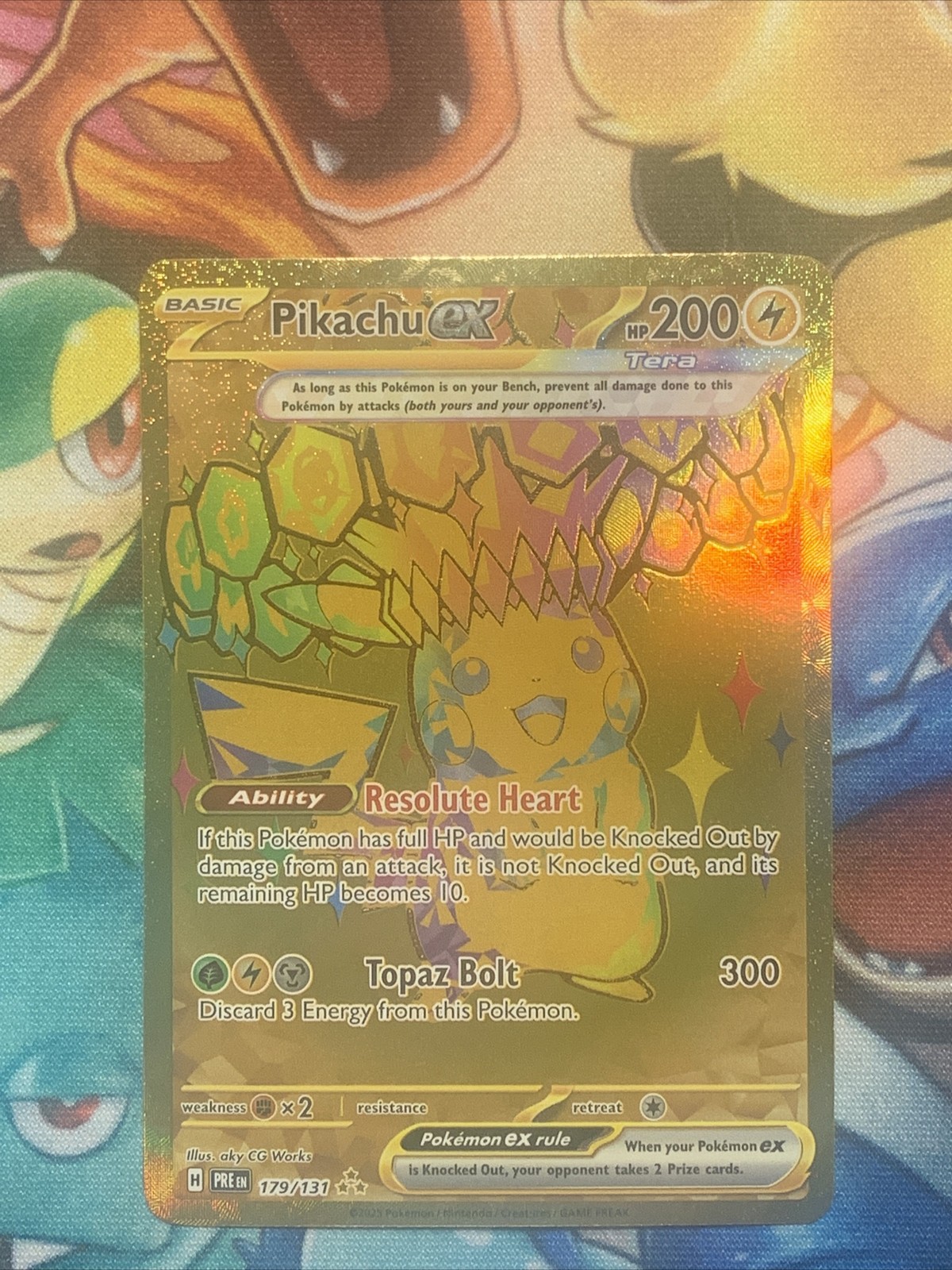 Pokémon TCG Pikachu EX Hyper Rare Card 179/131 Prismatic Evolutions NM