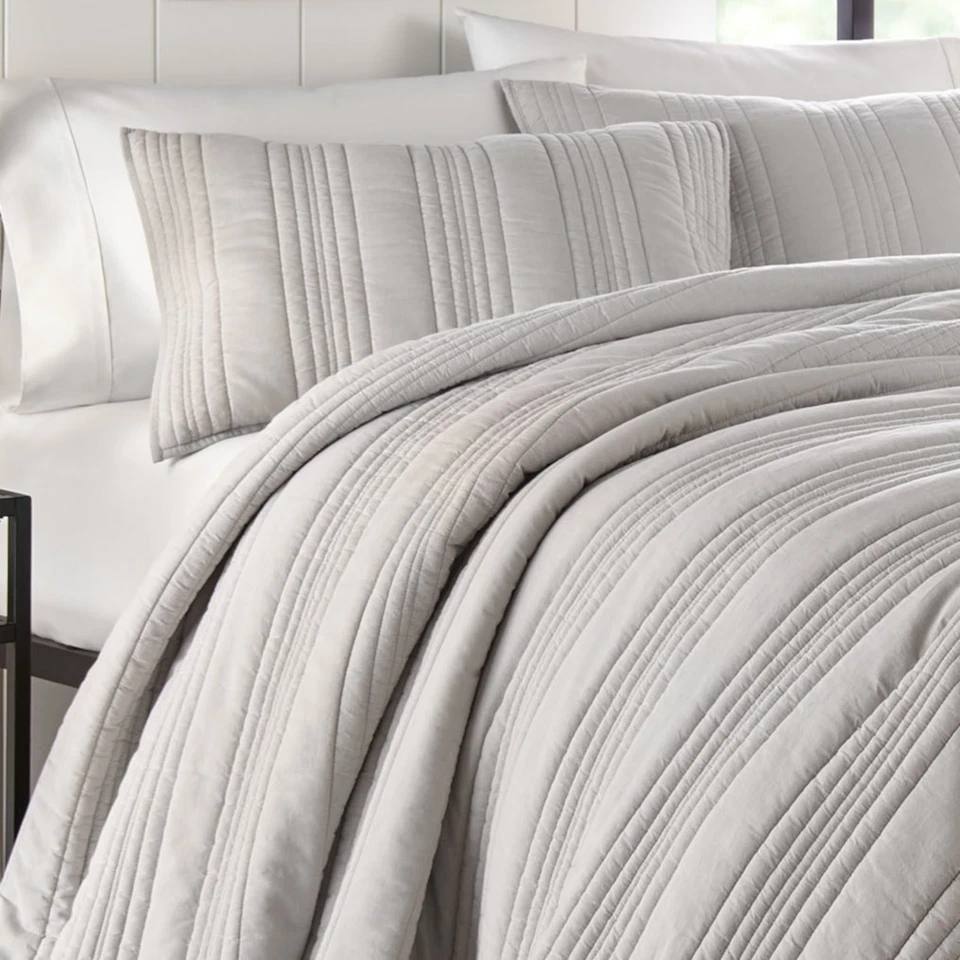 Stone Cottage Whitehills Cotton Grey 3 Piece Quilt Set-Full/Queen - Image 4 of 4