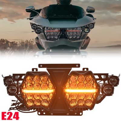 E24 LED-Scheinwerfer Hochstrahl Plug and Play für Harley Road Glide 2024-2025