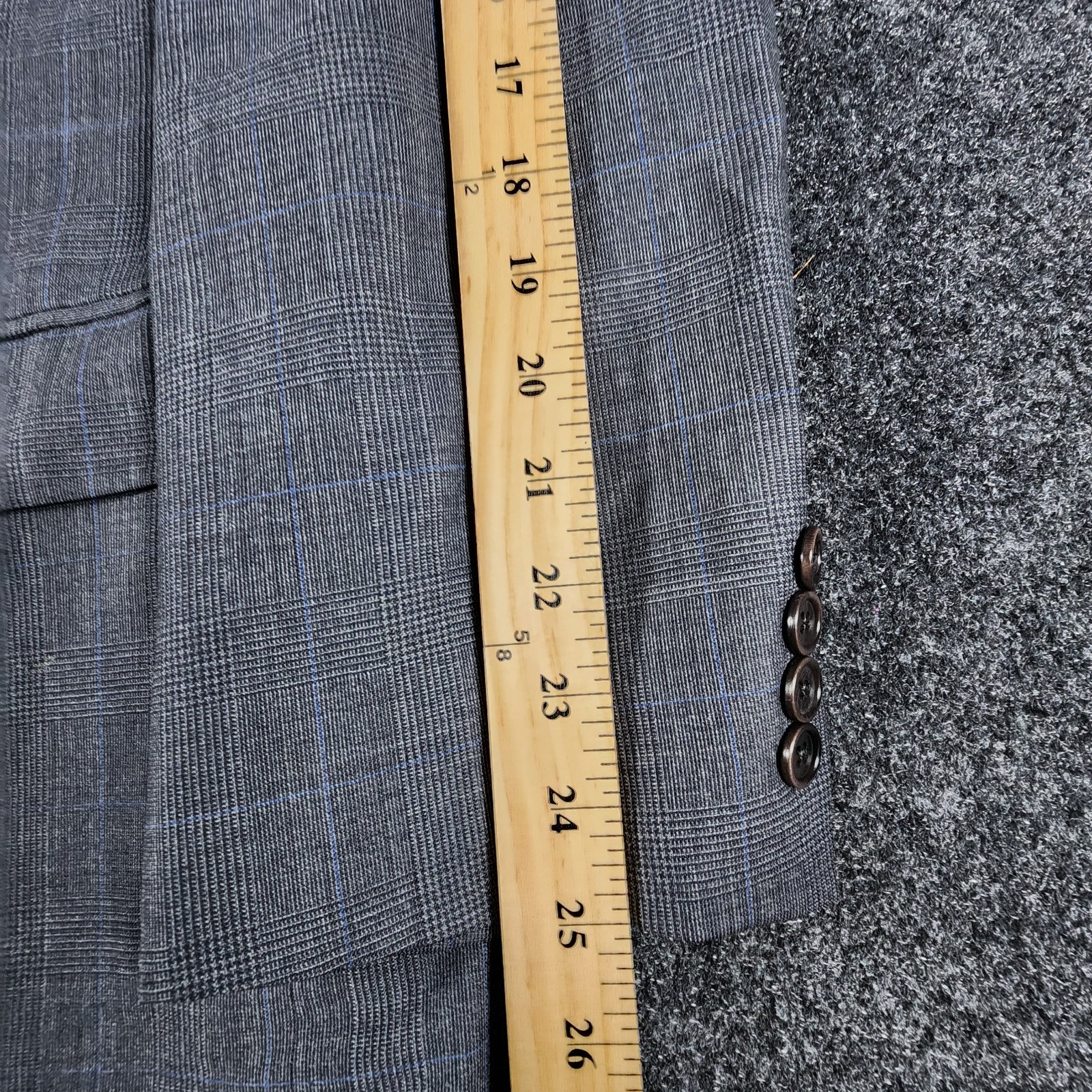 Brooks Bothers Men’s 346 Stretch Blazer 44R Wool Gray Glen Plaid Sport Coat thumbnail 14