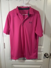 Under Armour HeatGear Men's Loose Fit Polo Shirt - Bright Pink