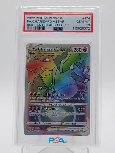 CHARIZARD VSTAR 2022 BRILLIANT STARS SECRET RARE #174 PSA 10 Q0895