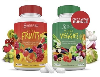 Justified Laboratories Vital Super Fruits Veggies Daily Superfood 90x2 Capsules