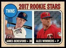 2017 Topps Heritage James Beresford RC / Alex Wimmers RC #179 Minnesota Twins