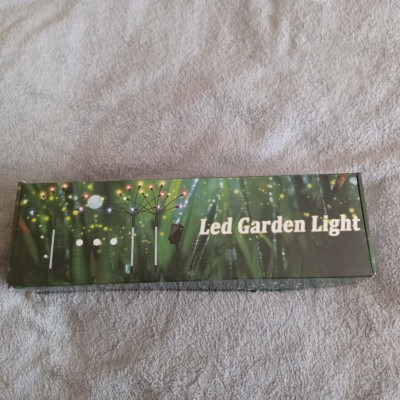 Solar LED Outdoor Pathway Walkway Remote Control 8 Stakes 64 Firefly Lights