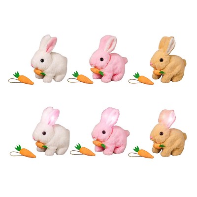 Electric Hopping Rabbit Toy Easter Bunny Toy Bunnies Can Walk and Talk for Gifts