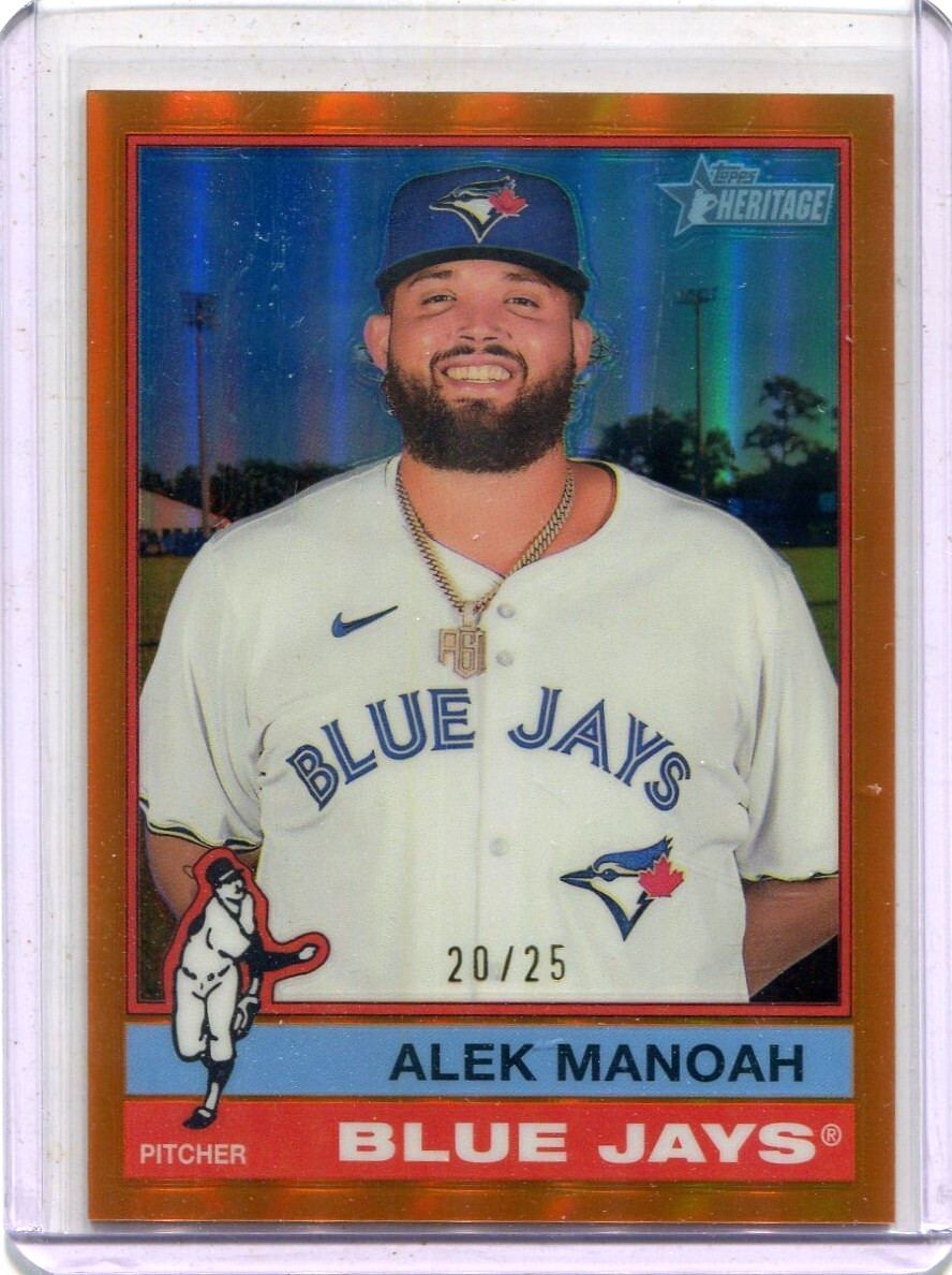 2025 Topps Heritage Alek Manoah Chrome Orange Refractor 20/25