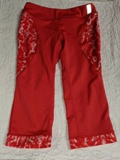Zella Girl Sz. 10/12 red Design Yoga Crop Pants Cute, Comfortable
