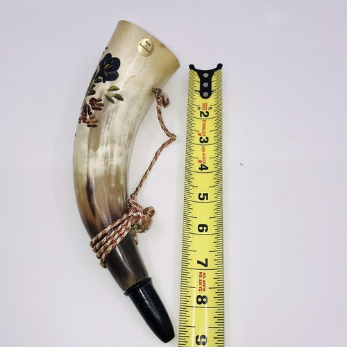 Vintage SWISS SCHWEIZERHORN Souvenir Hand Painted HORN Lodge Decor Cabin - Picture 11 of 11
