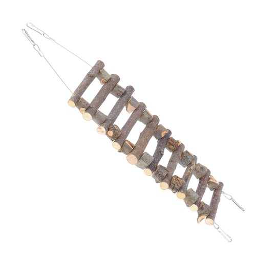 Wooden Pet Ladder Toy for Hamster Mouse Squirrel Parrot 70cm Bendable Bridge - Picture 4 of 12