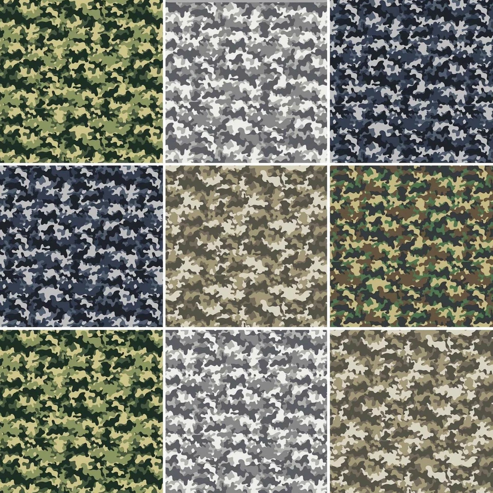 CRAFT HOME TEXTILES 100% Superior Cotton Camouflage Fabric in 5 colours 140cm wide