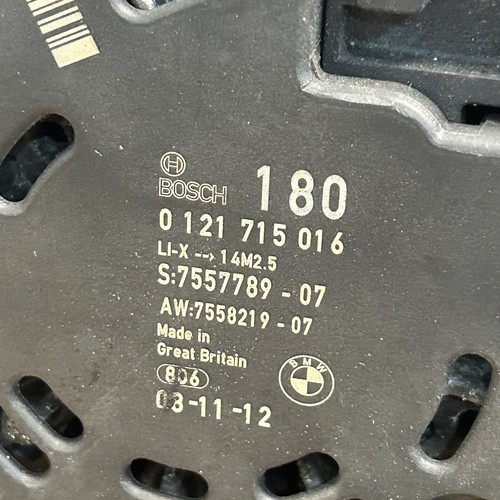 2007-2013 BMW E82 E90 135I 335I 535I N54 Electric Alternator Generator 180A OEM - Picture 6 of 6