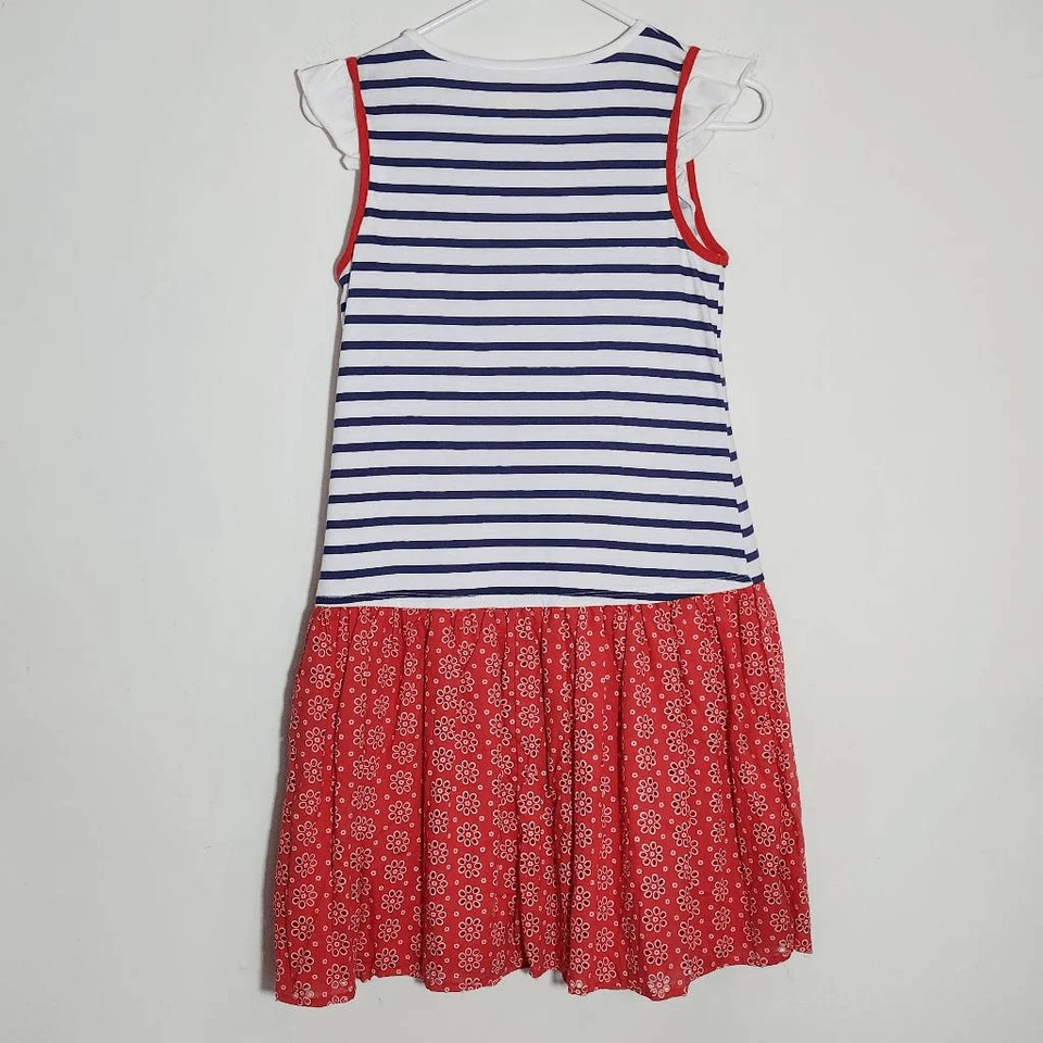 Vestido Disney Azul Marino y Rojo Minnie Mouse Talla XL 14/16 Disney Vestido a Rayas Foto 4 de 4