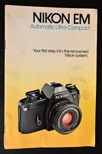 Original Nikon EM Guide 1980 Edition - Excellent