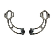 Pair 1928-1931 Model A Tail Light Brackets Slotted Curved Steel