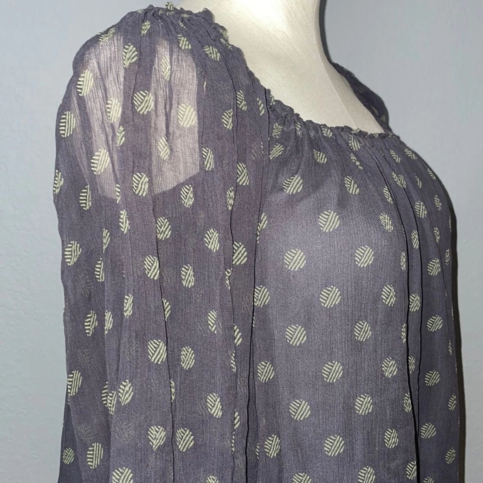 UNDERCOVER Abito babydoll in seta Moda International Victoria’s Secret Y2K taglia XS a pois