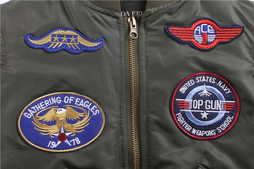 Kids Boys MA1 Bomber Jacket Military Pilot Flight Toddler Grils Jacket Outerwear - Picture 30 of 40