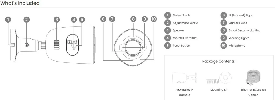 Lorex 4K 12MP IP Wired Bullet Security Camera with Smart Security Light & Motion - Image 4 of 4
