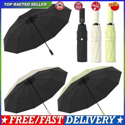 Fully Automatic Reverse Folding Umbrella Windproof for Men Women Teenage Compact