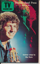 MAC DAVIS Music Superstar Original Vintage 1974 Weekly TV Magazine