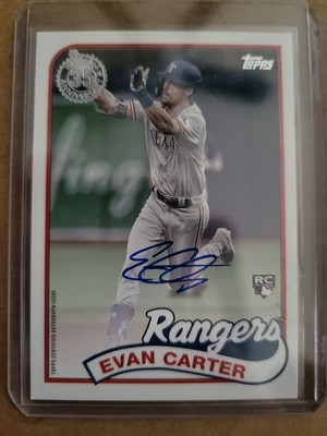 2024 Topps Series 2 EVAN CARTER AUTO 1989 35TH ANNIVERSARY RC 