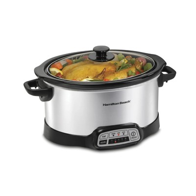 Hamilton Beach Programmable Slow Cooker, 6 Quart Capacity, Removable Crock