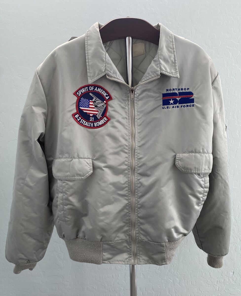 Vintage Northrop B-2 USAF B2 Stealth Bomber Jacket Silver Vintage Northrop B-2 USAF B2 Stealth Bomber Jacket Silver